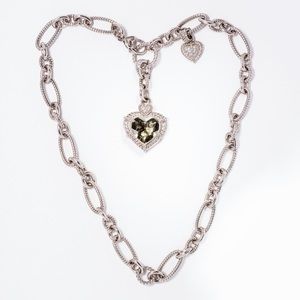 Vintage Judith Ripka Heart Pendant and Chain